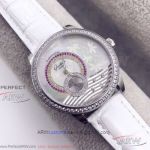 Perfect Replica Glashutte Original PanoMatic Luna 40 MM Automatic Ladies Watch - White Dial Diamond Case